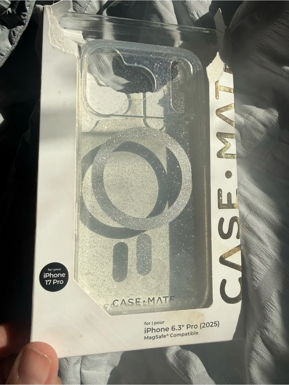 case-mate Clear Glitter MagSafe Case - Clear/Sparkle